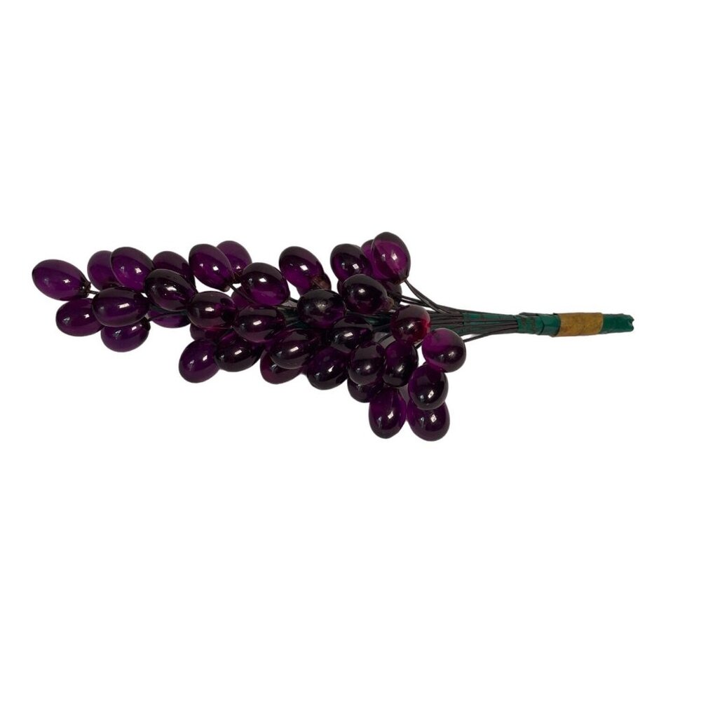 Vintage Lucite/Acrylic Grape Bunch Cluster Purple MCM - Picture 2 of 5